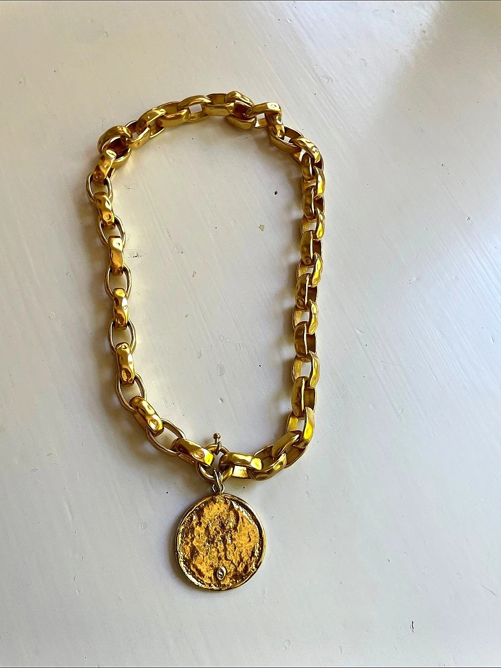 Gold-Tone Chain Pendant Necklace